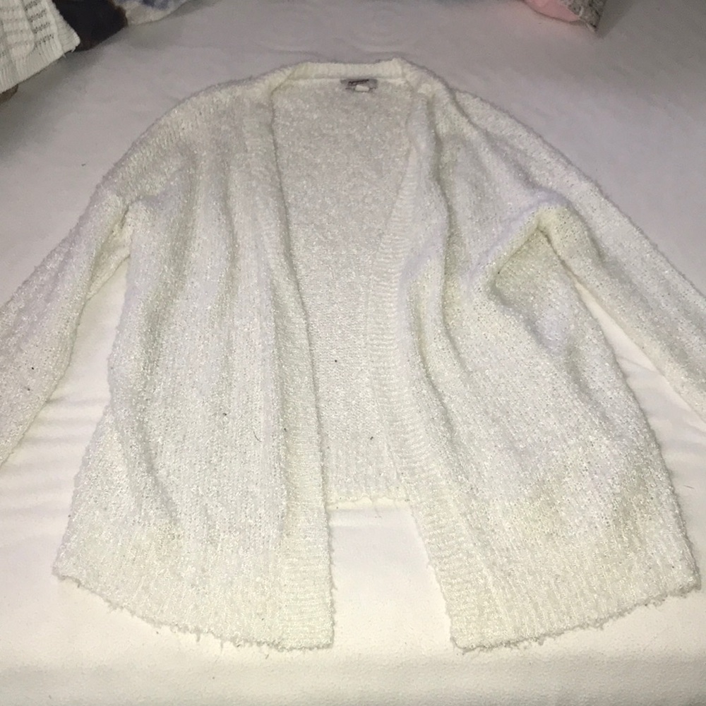 White cardigan